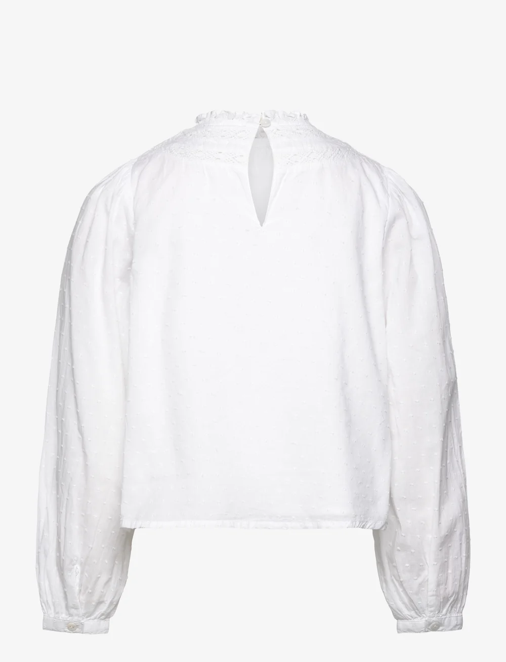 Mango - Embroidered cotton blouse - blusen & tuniken - white - 1
