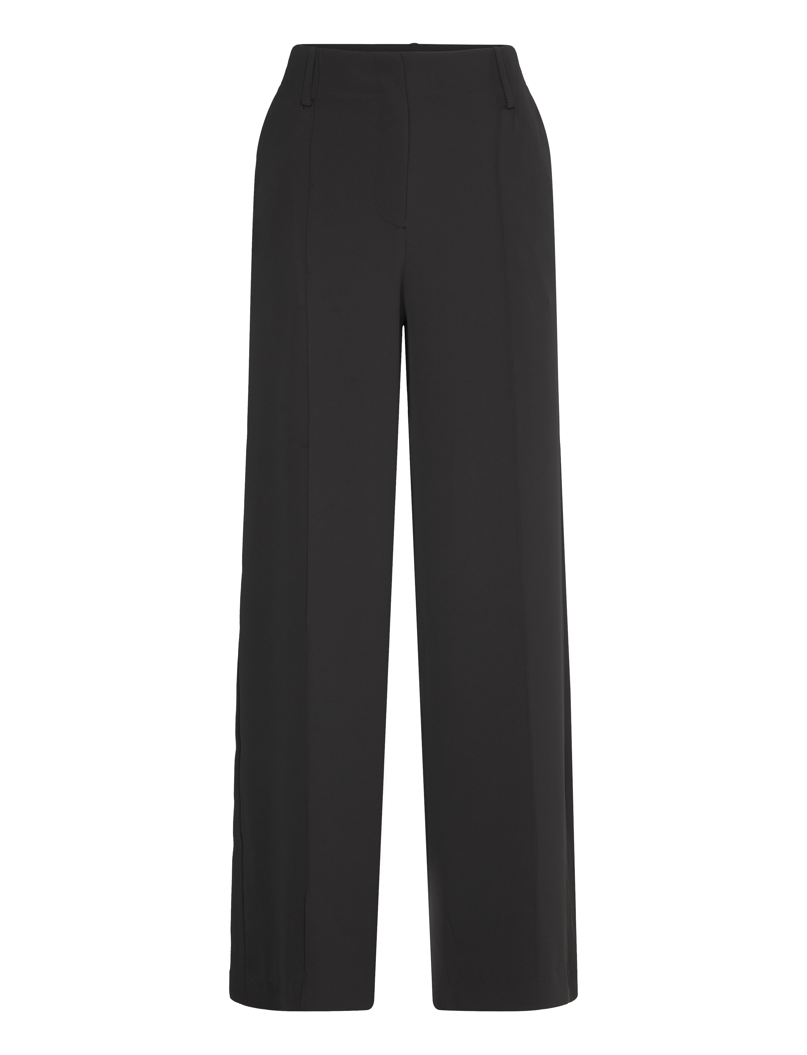 Straight-fit pleated trousers - BLACK