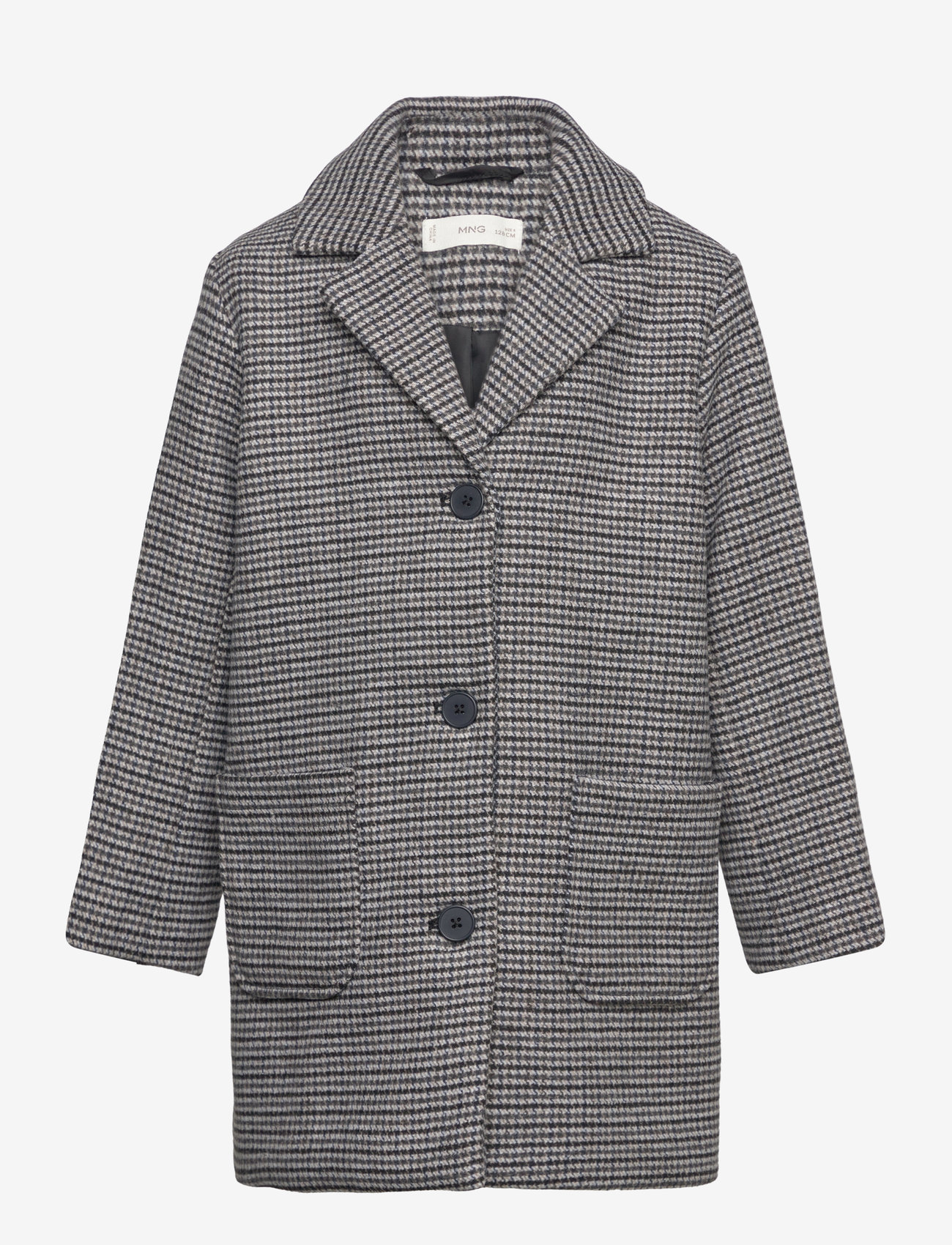 Mango - Houndstooth coat - overtøj - brown - 0