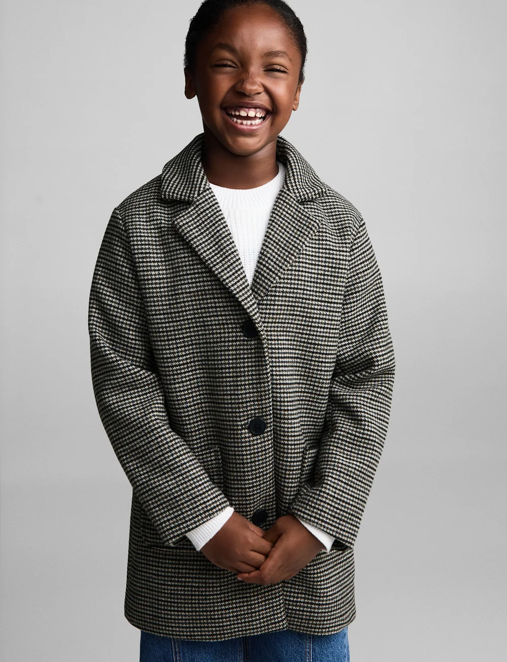 Mango - Houndstooth coat - lette jakker - brown - 0