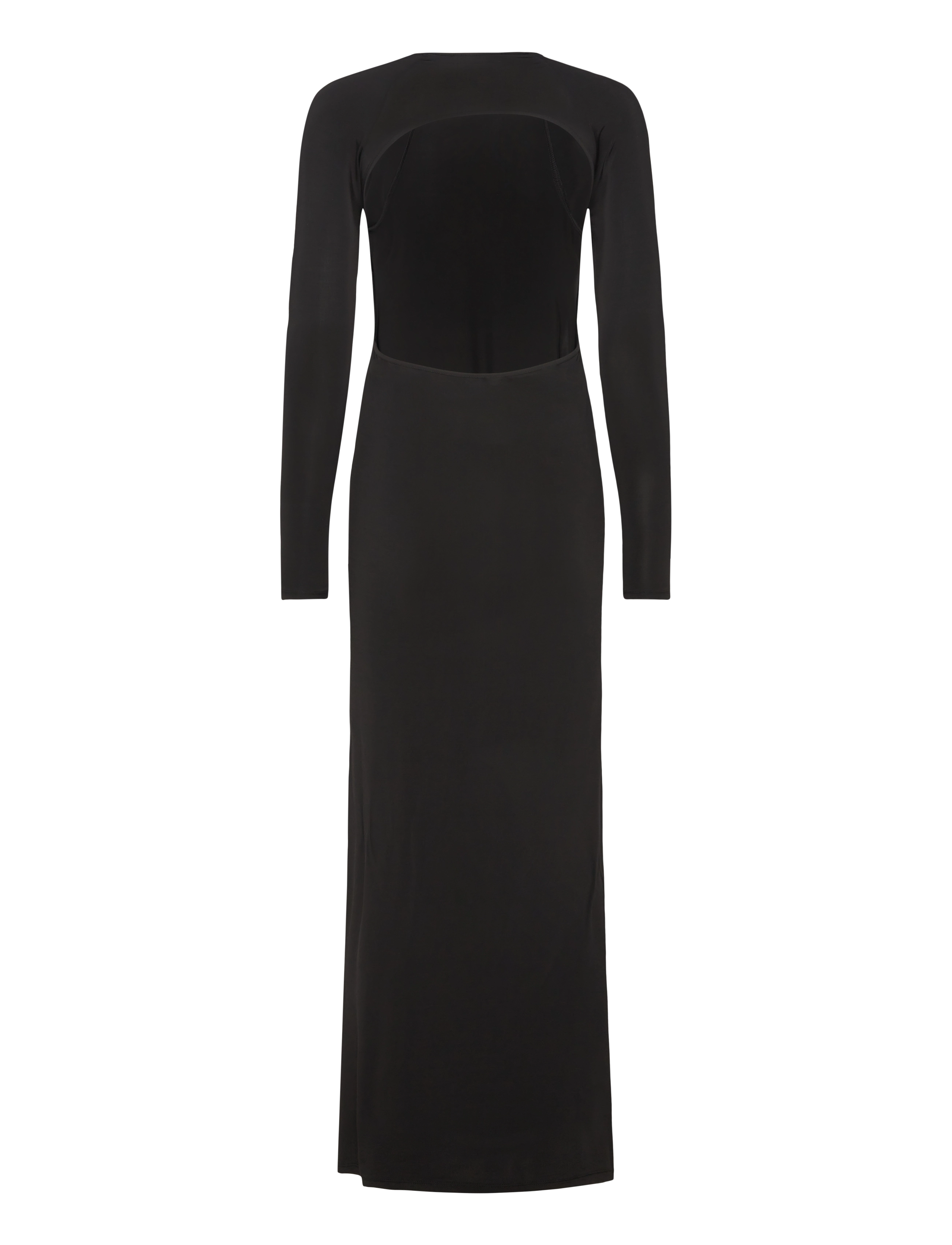 Mango - Long dress with open back - maxi dresses - black - 2