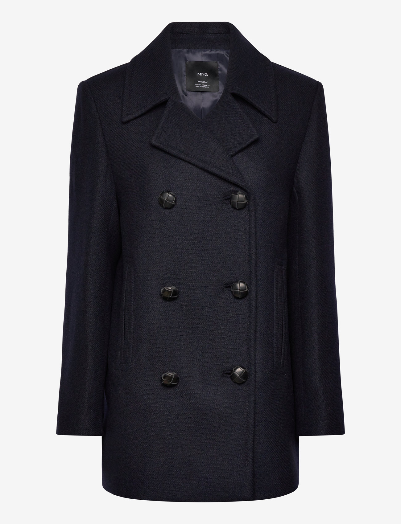 Mango - Structured oversize wool coat - navy - 0
