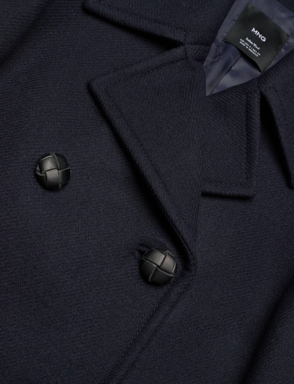 Mango - Structured oversize wool coat - wolljacken - navy - 4