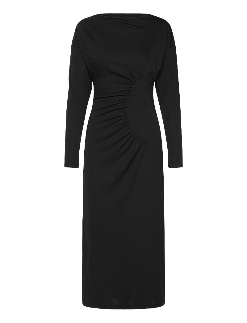 Mango - Off-the-shoulder ruffled dress - cocktailkjoler - black - 1