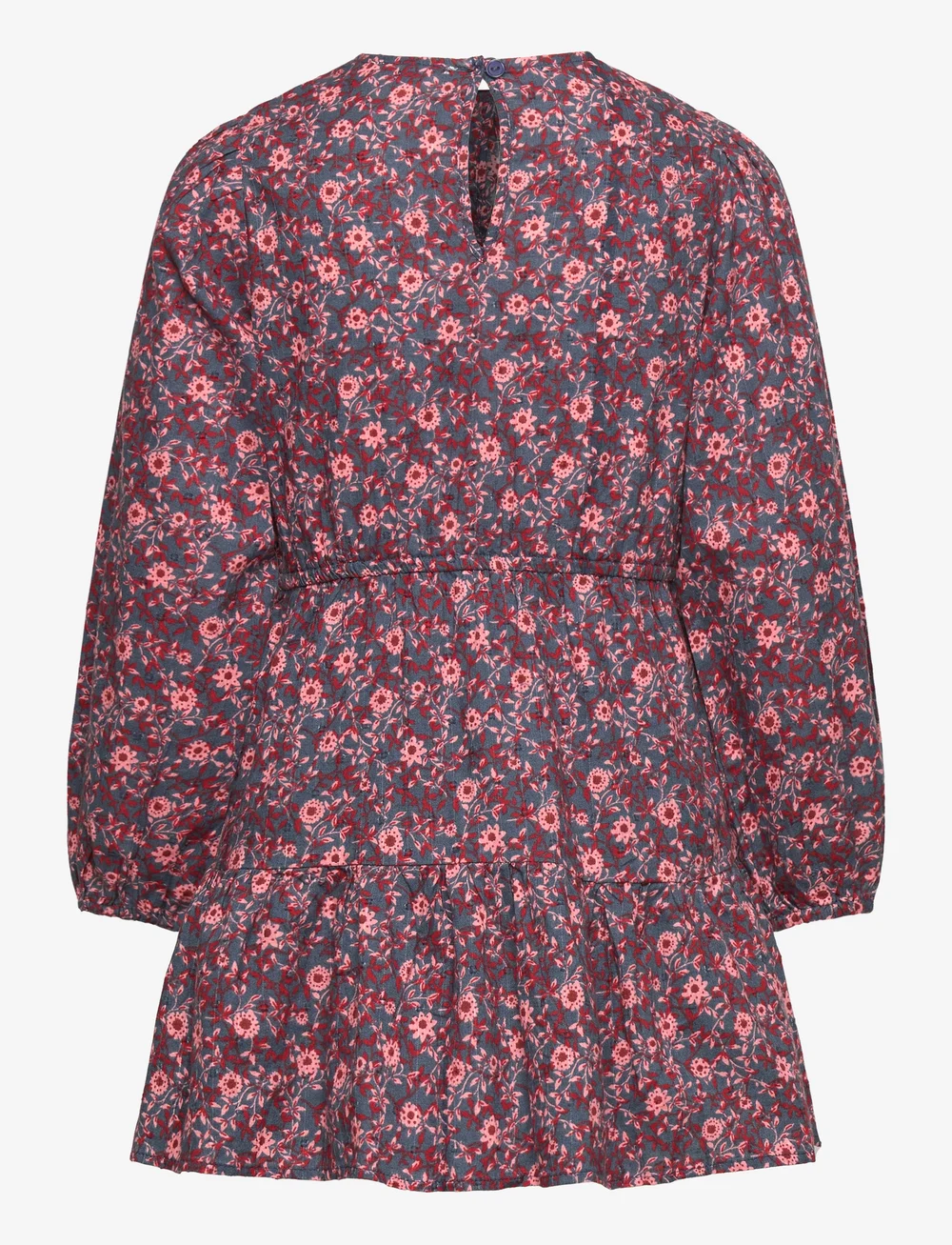 Mango - Ruched floral dress - langärmelige freizeitkleider - navy - 1