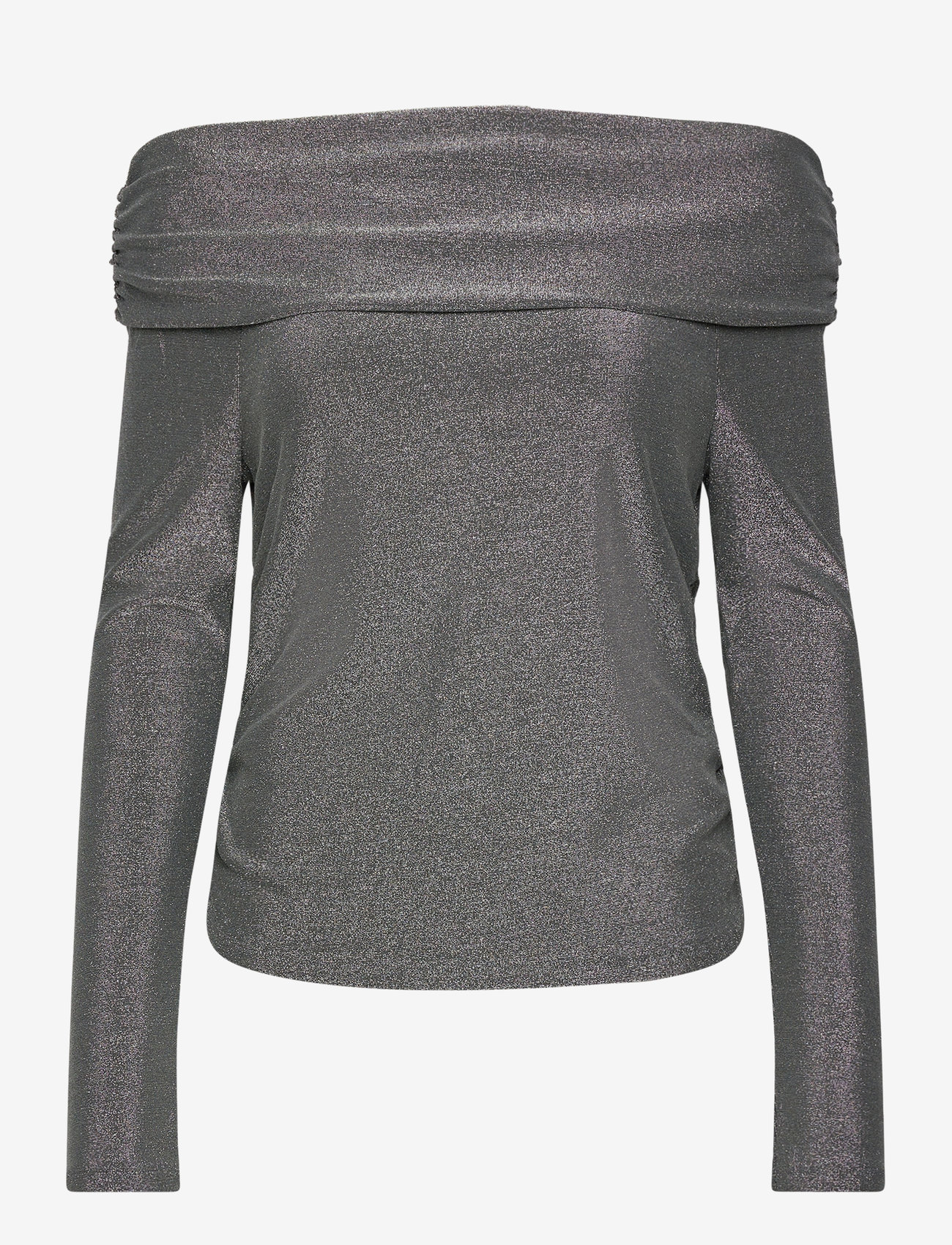 Mango - Lurex off-the-shoulder top - langärmlige tops - silver - 0