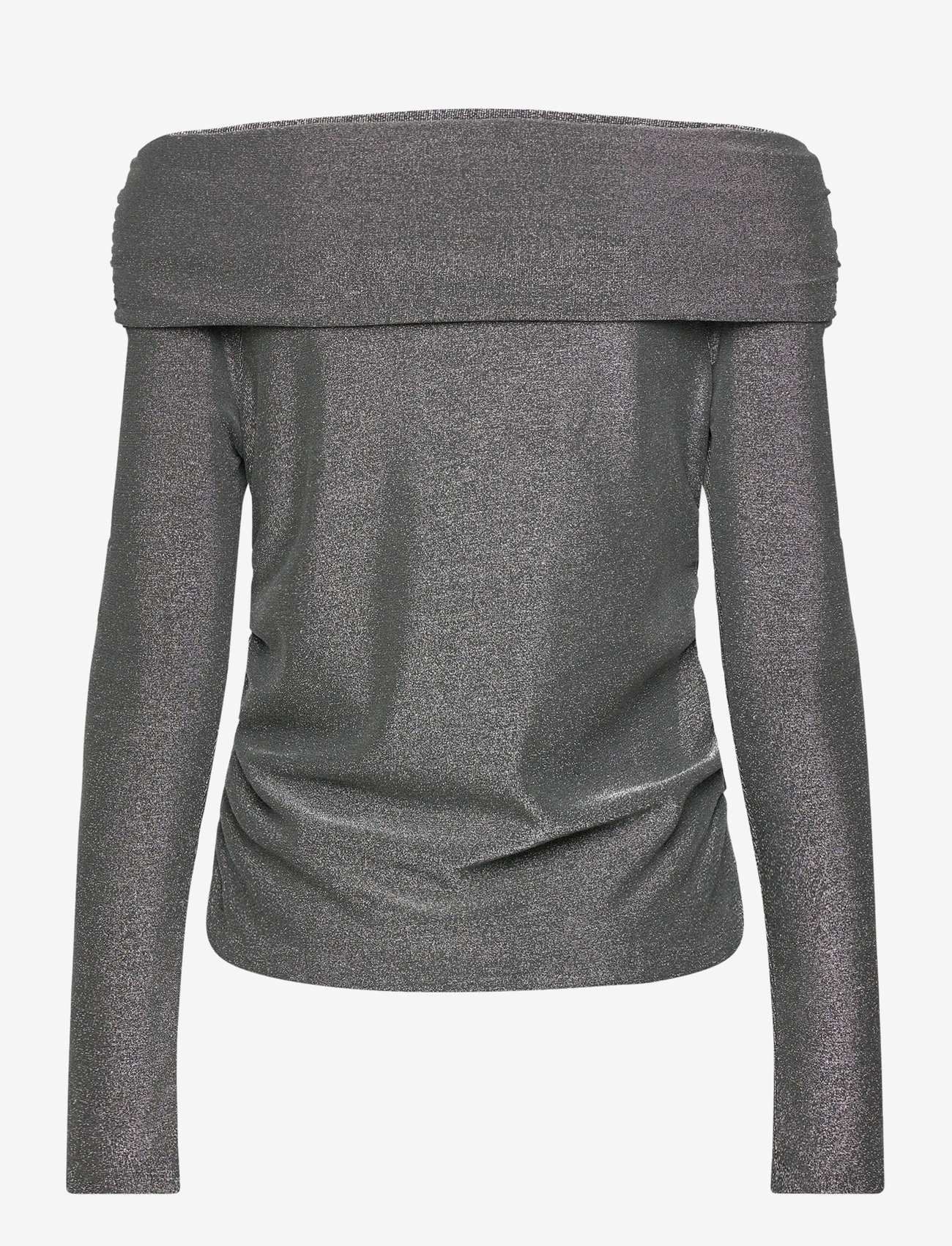 Mango - Lurex off-the-shoulder top - langärmlige tops - silver - 1