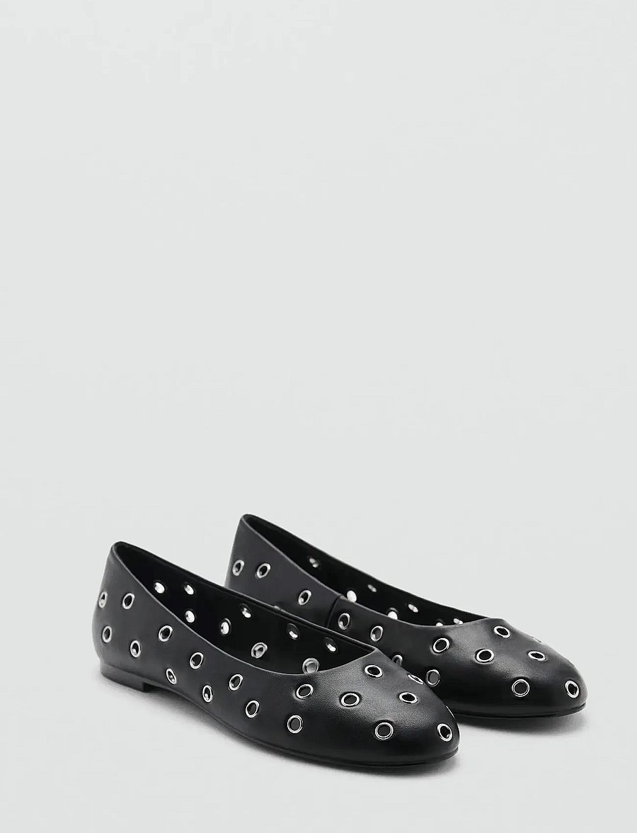 Mango - Die-cut ballerinas - konfirmationstøj - black - 0