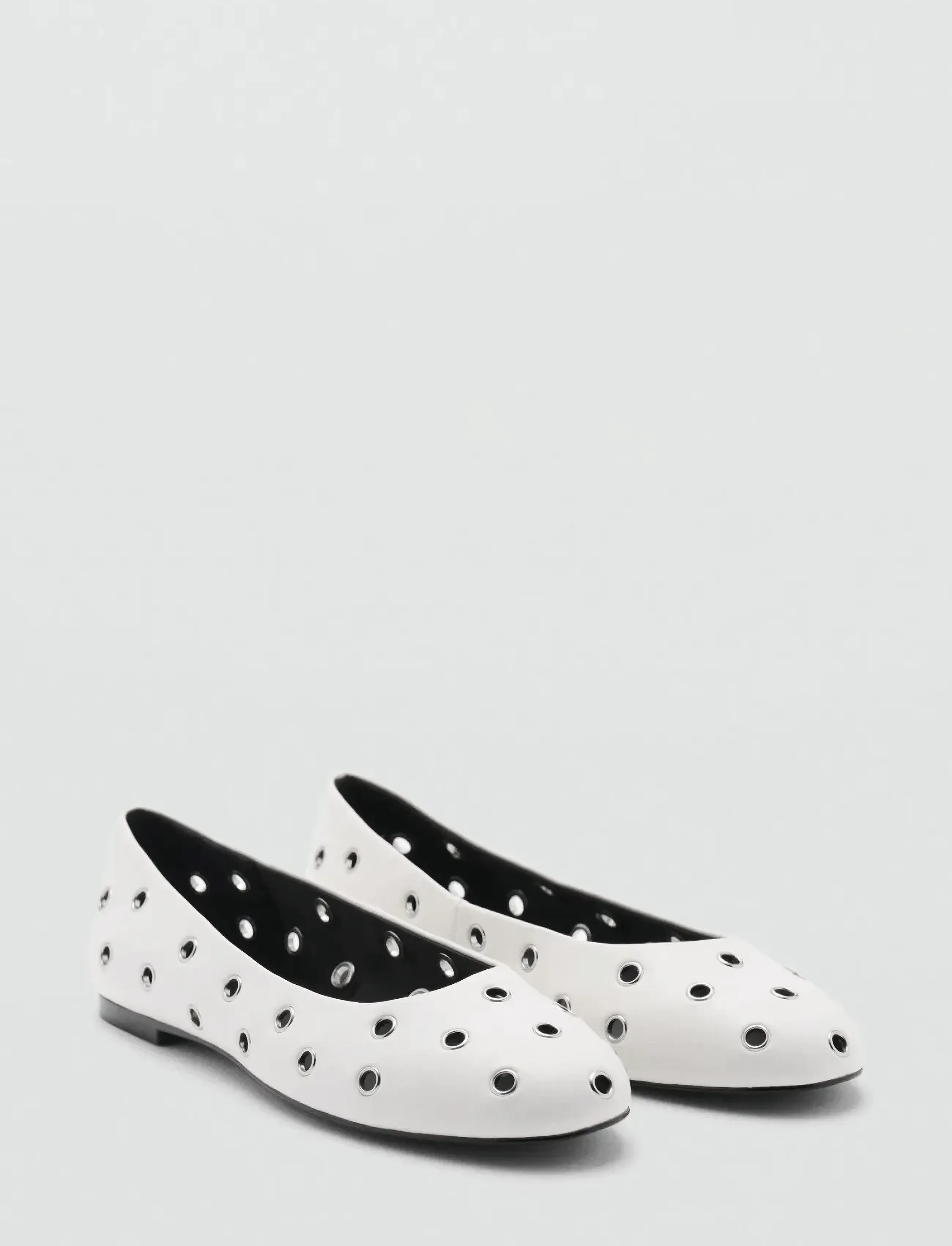 Mango Die-Cut Ballerinas, 37, White, Sko > Ballerinaer, Dame