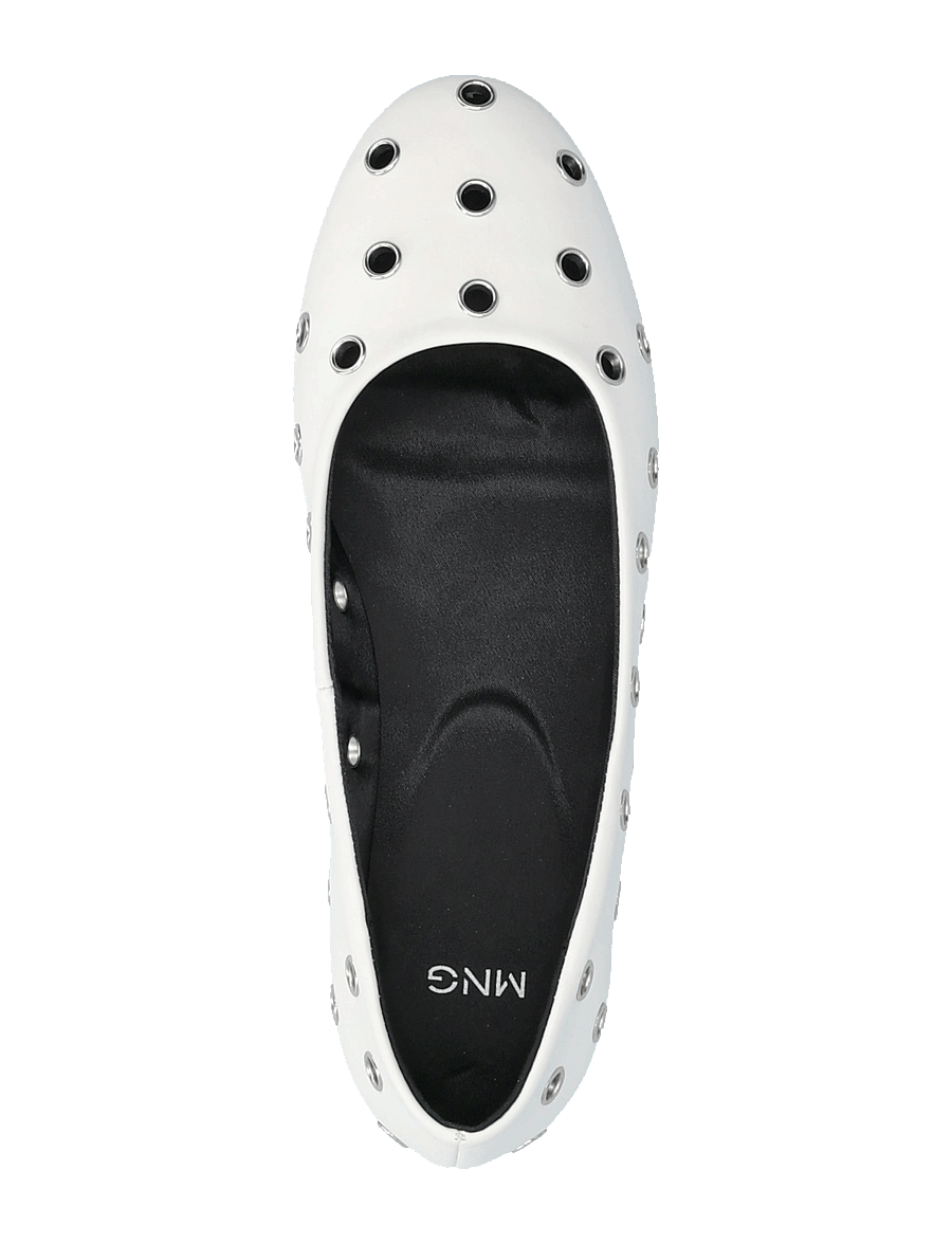 Mango - Die-cut ballerinas - konfirmationstøj - white - 4