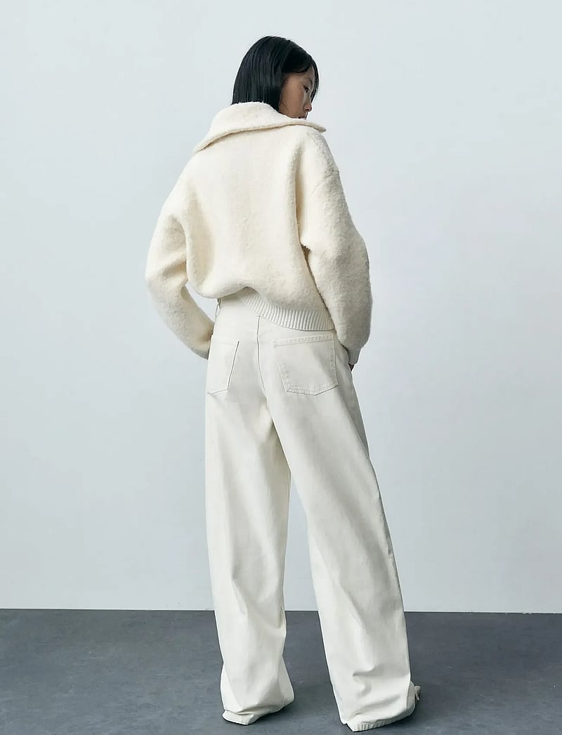 Mango - Wide leg jeans with zip - hosen mit weitem bein - lt pastel grey - 3