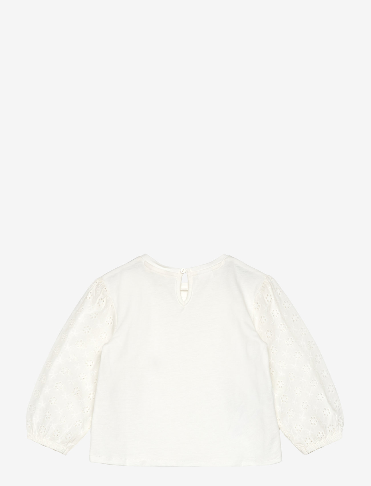 Mango - Embroidered sleeve T-shirt - langærmede t-shirts - natural white - 1