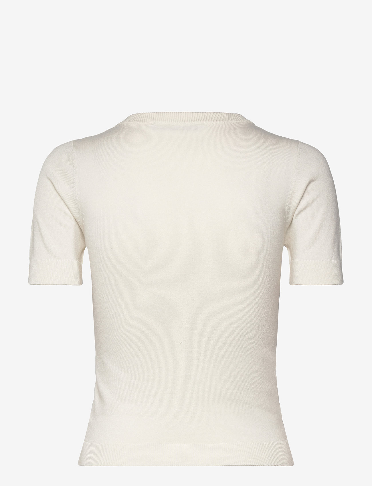 Mango - Short-sleeved fine-knit sweater - herbstliche kleidung - light beige - 1