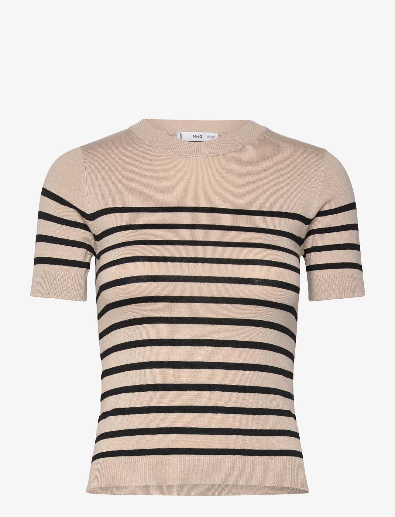 Mango - Short-sleeved fine-knit sweater - herbstliche kleidung - medium brown - 0