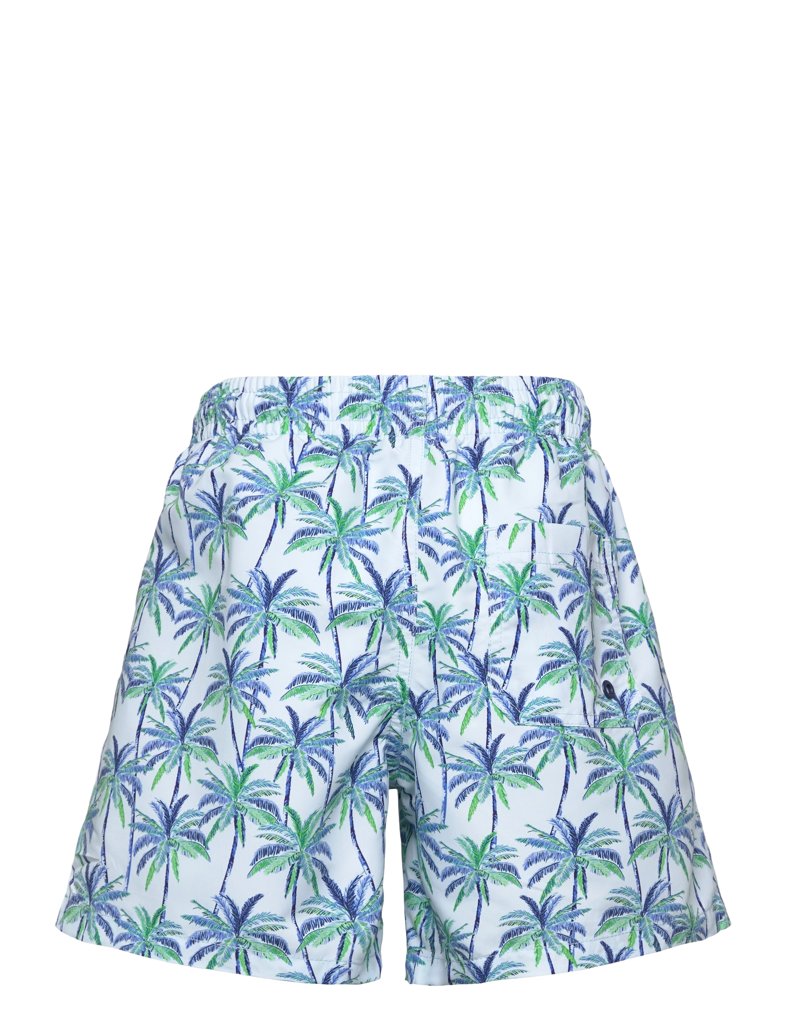Mango - Palm trees print swimsuit trunks - lt-pastel blue - 1