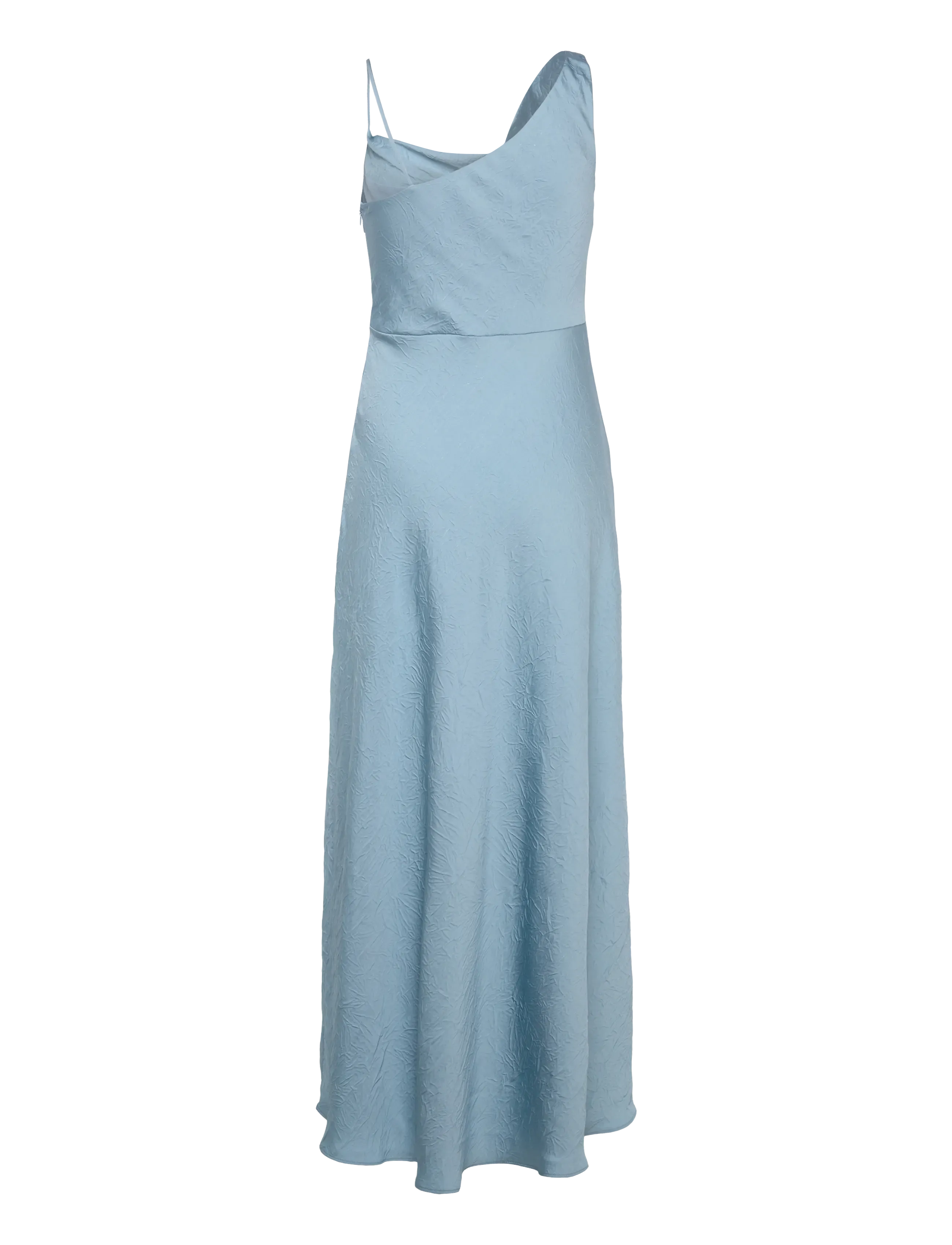 Mango - Asymmetrical creased-effect dress - lt-pastel blue - 1