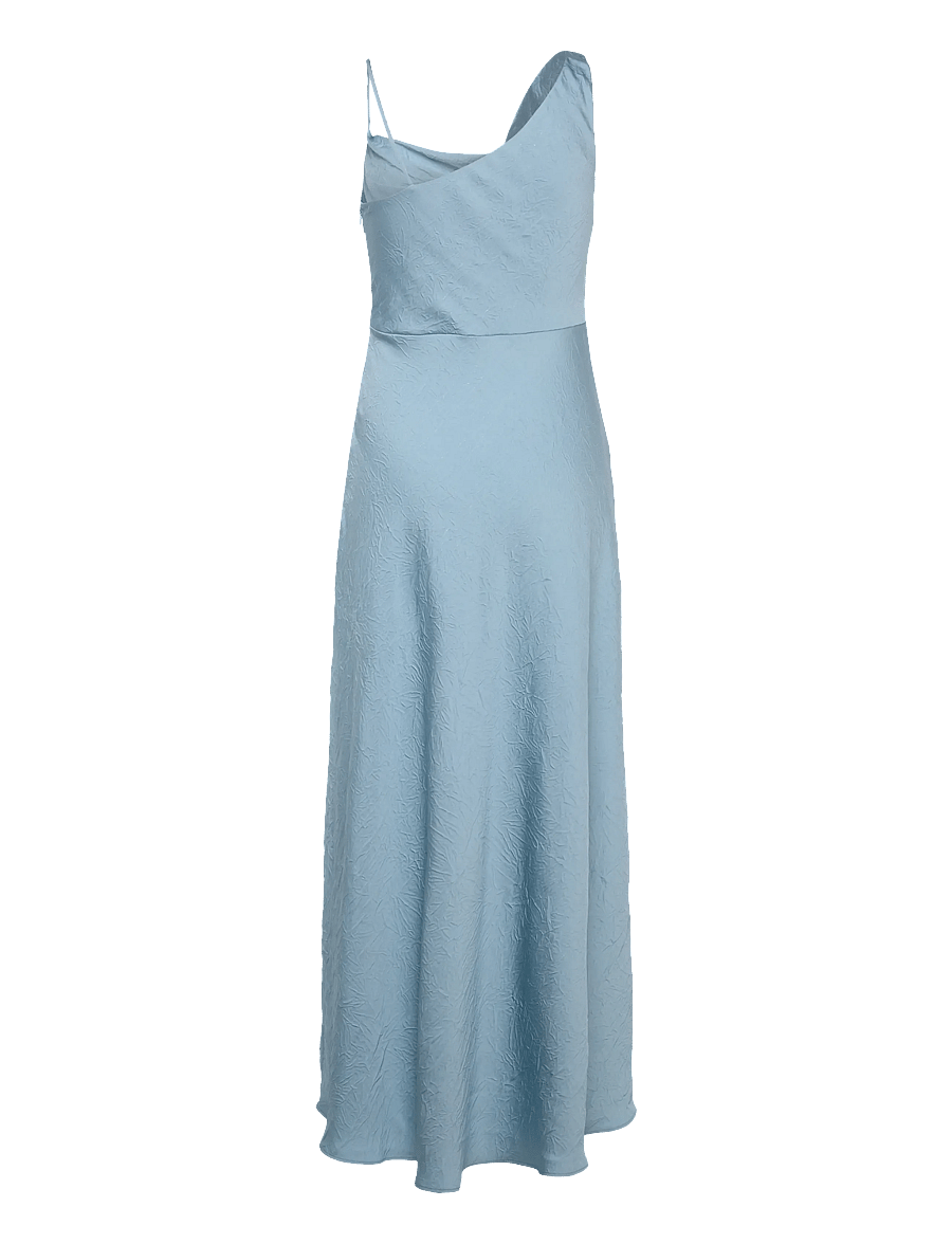 Mango - Asymmetrical creased-effect dress - lt-pastel blue - 1