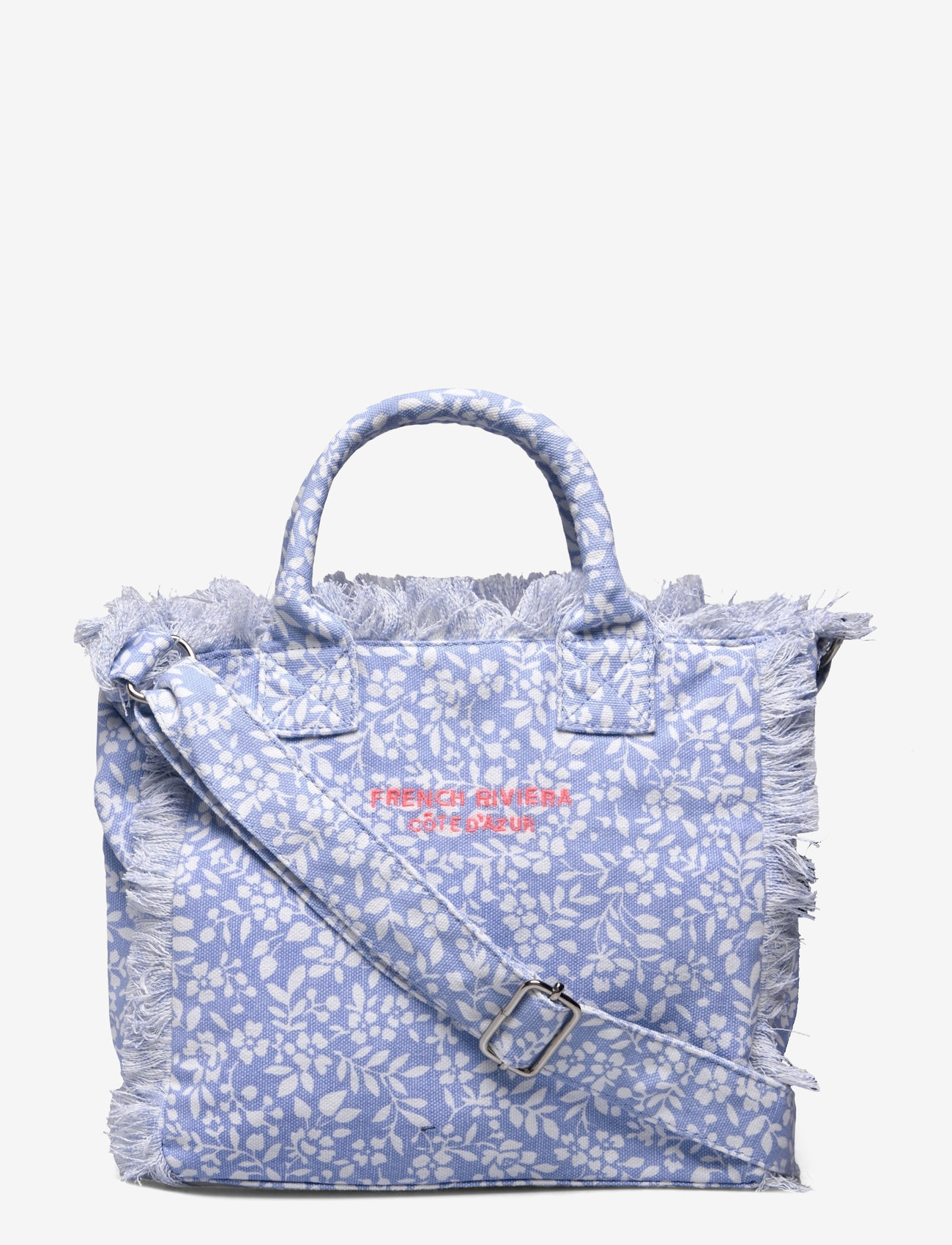 Mango - Floral-print mini tote - lt-pastel blue - 0