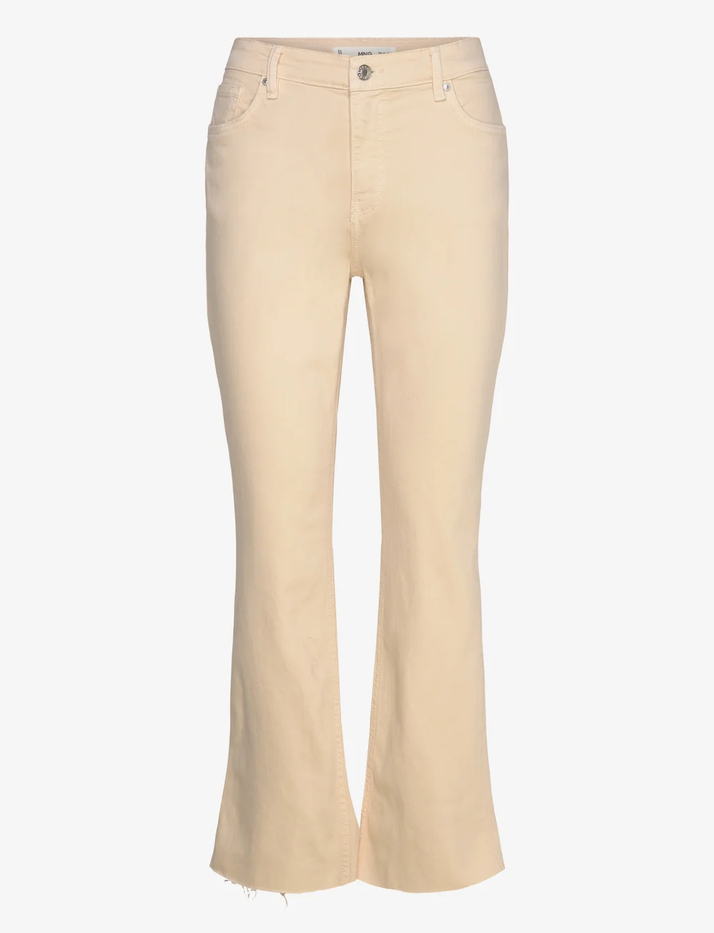 Mango - Sienna flared cropped jeans - schlaghosen - light beige - 1