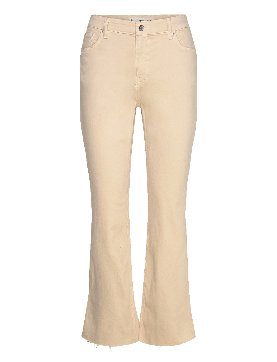 Mango - Sienna flared cropped jeans - flared jeans - light beige - 1
