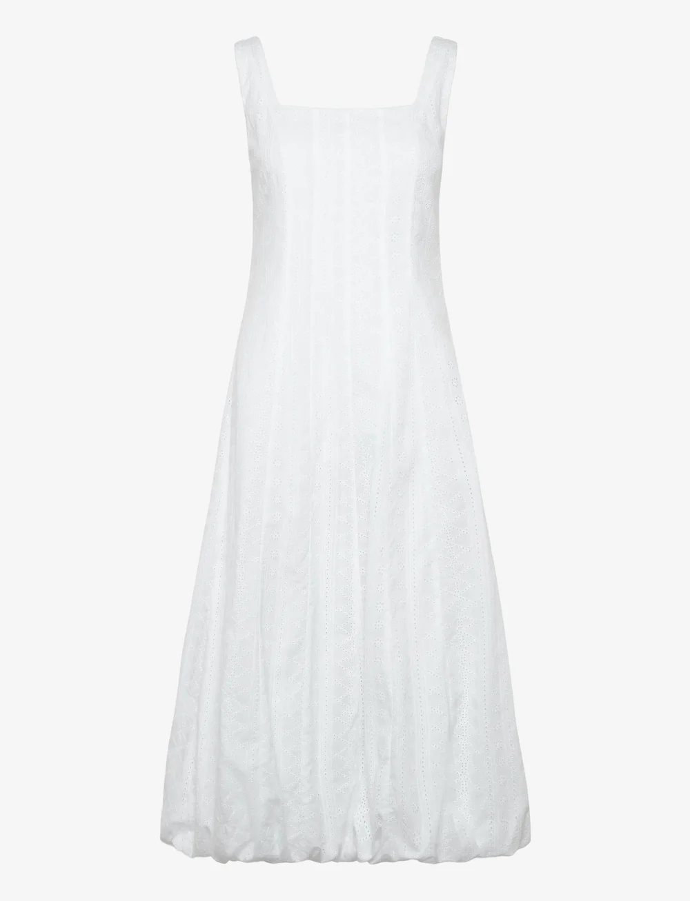 Mango - Embroidered dress with puffed hem - konfirmationstøj - white - 0