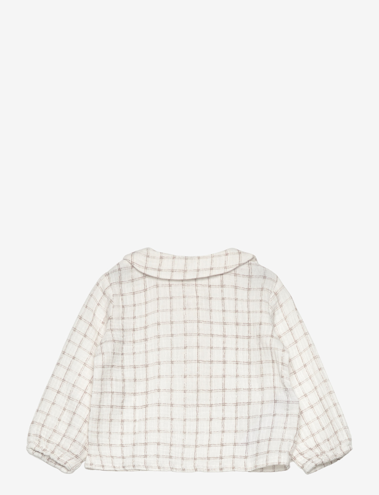 Mango - Check cotton blouse - die niedrigsten preise - natural white - 1