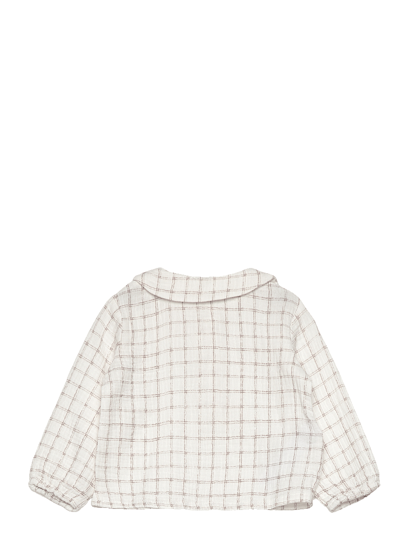 Mango - Check cotton blouse - blusen & tuniken - natural white - 1