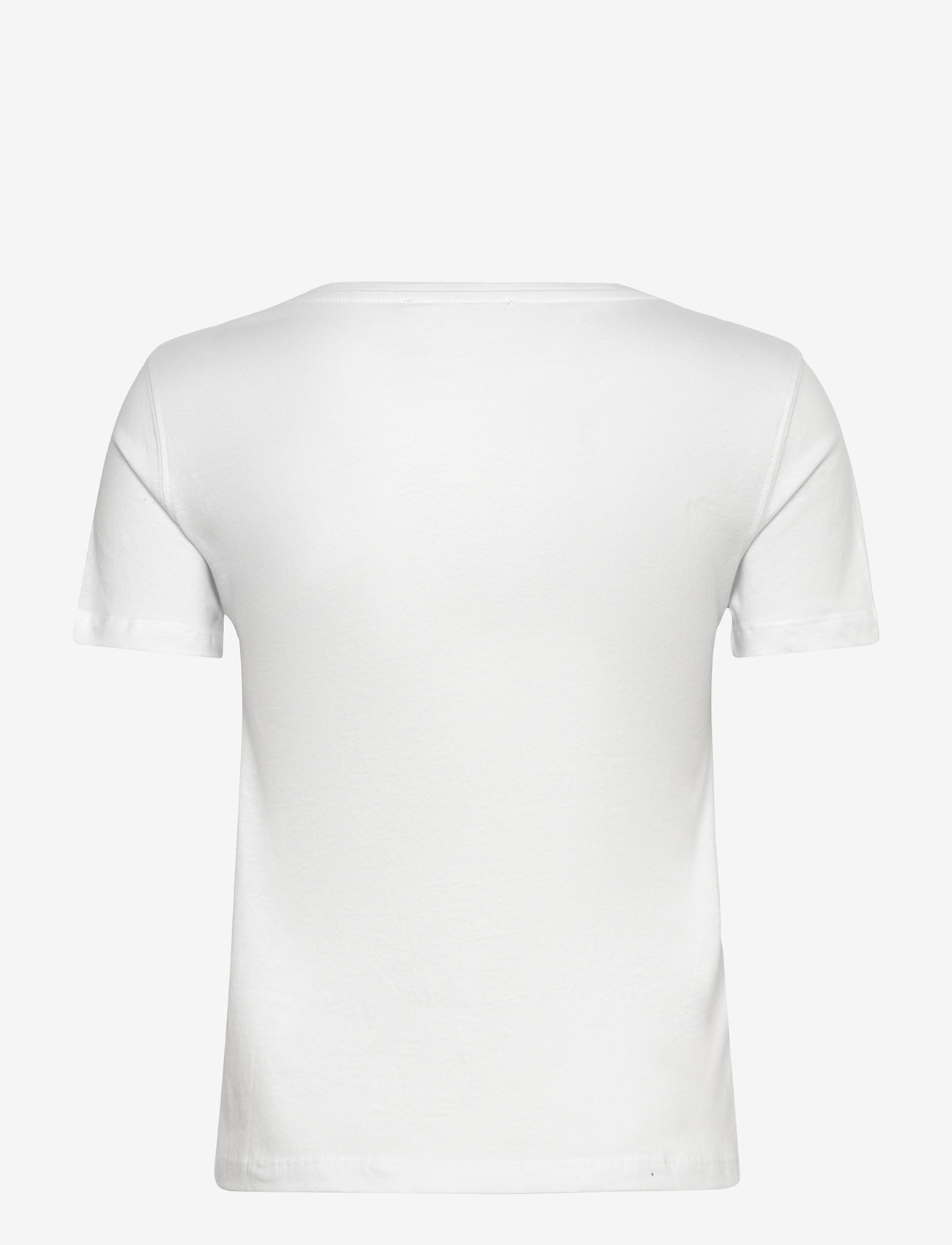 Mango - V-neck cotton T-shirt - white - 1