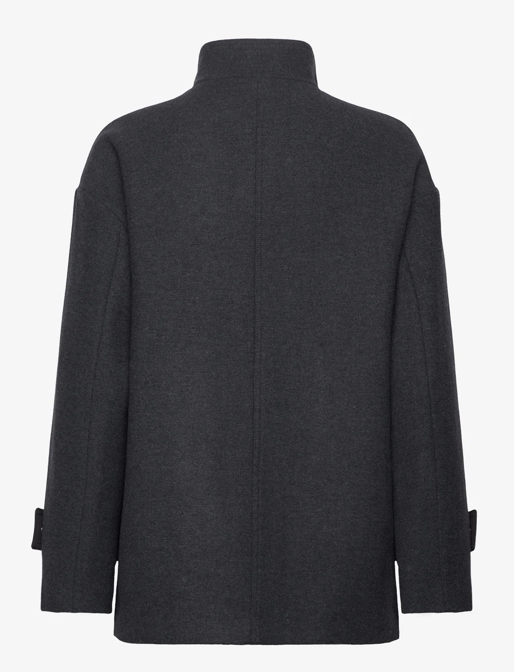 Mango - High neck midi wool coat - ullkåper - medium grey - 2