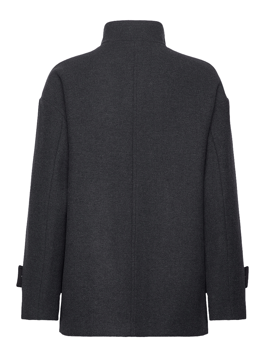 Mango - High neck midi wool coat - vinterjackor - medium grey - 2
