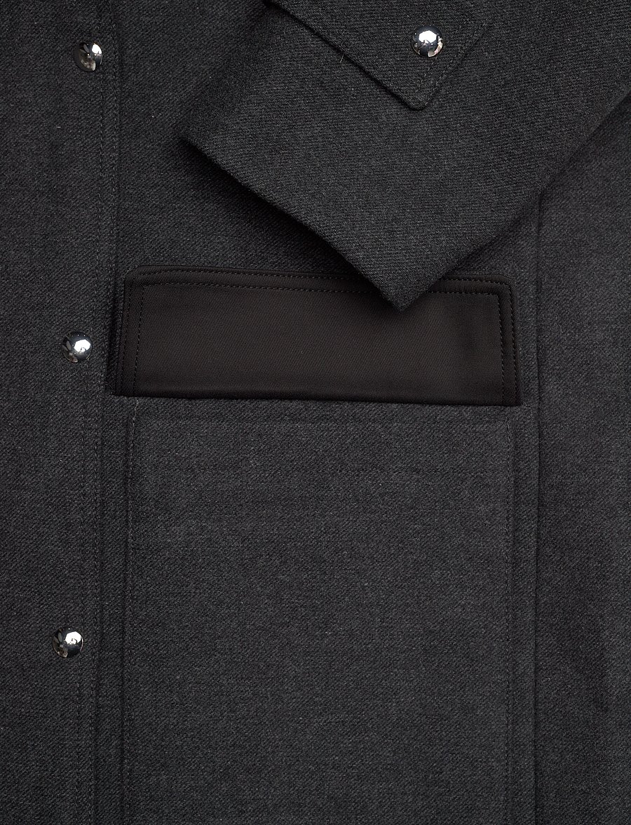 Mango - High neck midi wool coat - vinterjackor - medium grey - 5