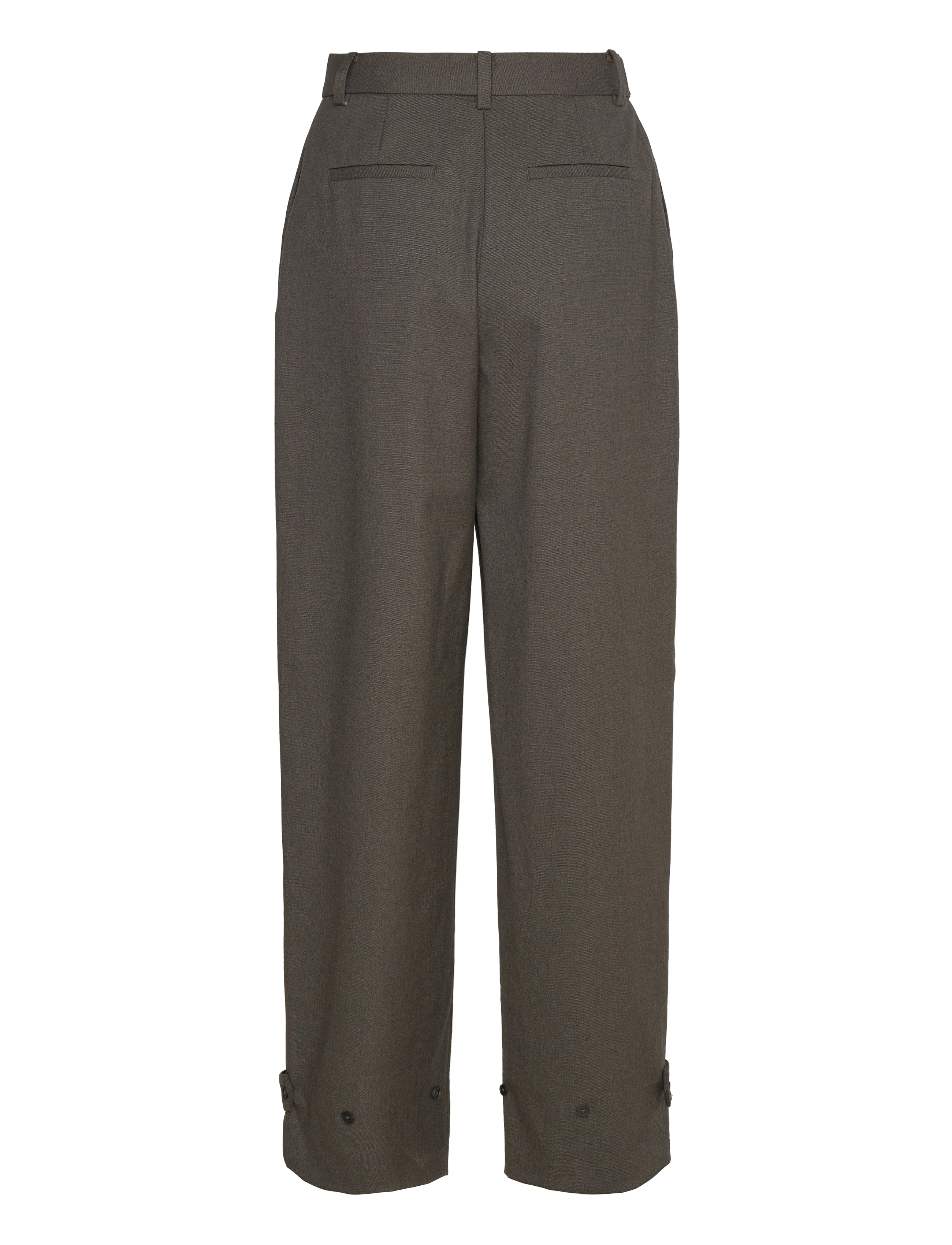 Mango - Buttoned-hem wide leg trousers - juhlamuotia outlet-hintaan - brown - 2