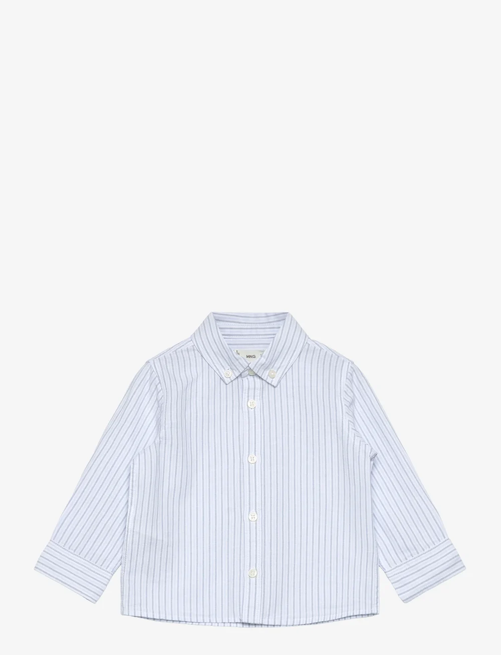 Mango - 100% cotton Oxford striped shirt - langärmlige hemden - turquoise - aqua - 0