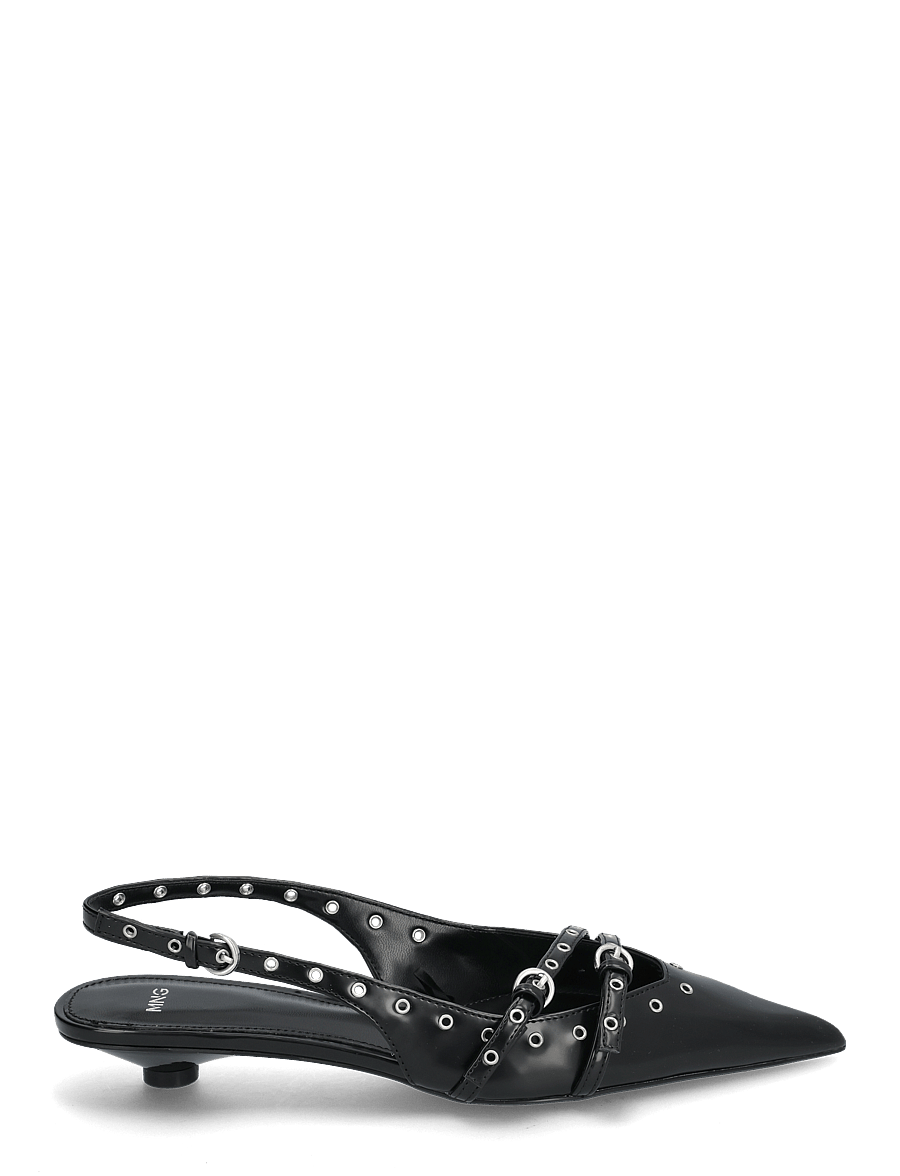 Mango - Die-cut kitten shoes - slingbacks med hæle - black - 2