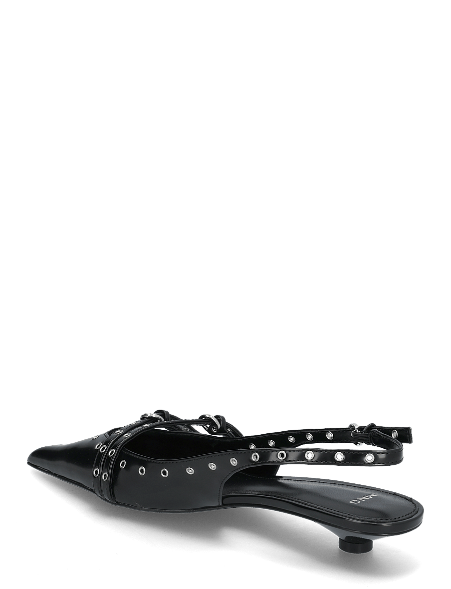 Mango - Die-cut kitten shoes - slingbacks med hæle - black - 3