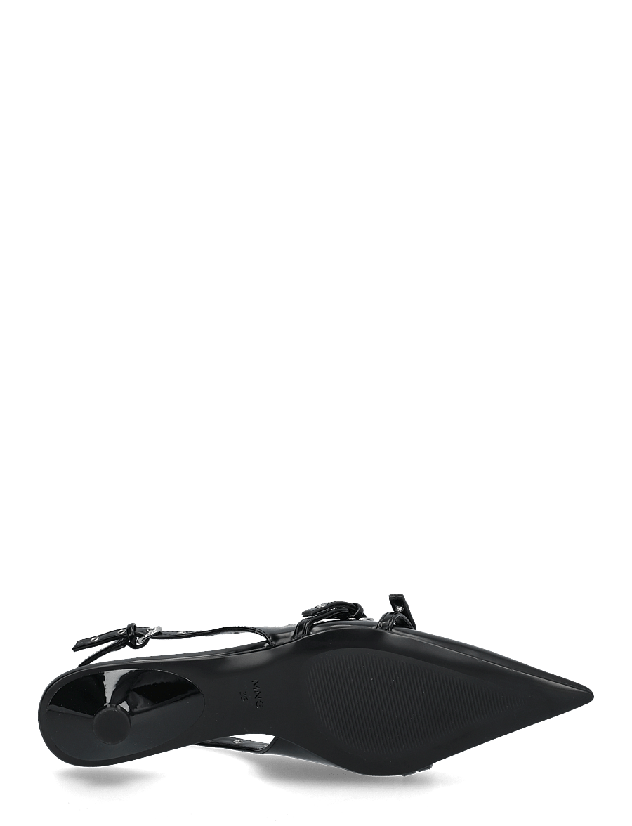 Mango - Die-cut kitten shoes - slingbacks med hæle - black - 5