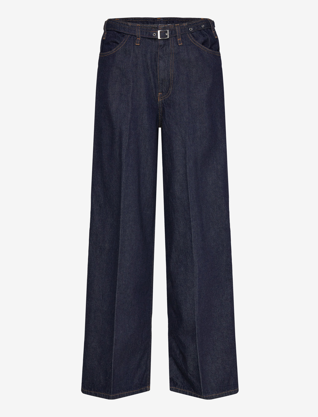 Mango - Rinse-wash wide leg jeans with belt - hosen mit weitem bein - open blue - 1