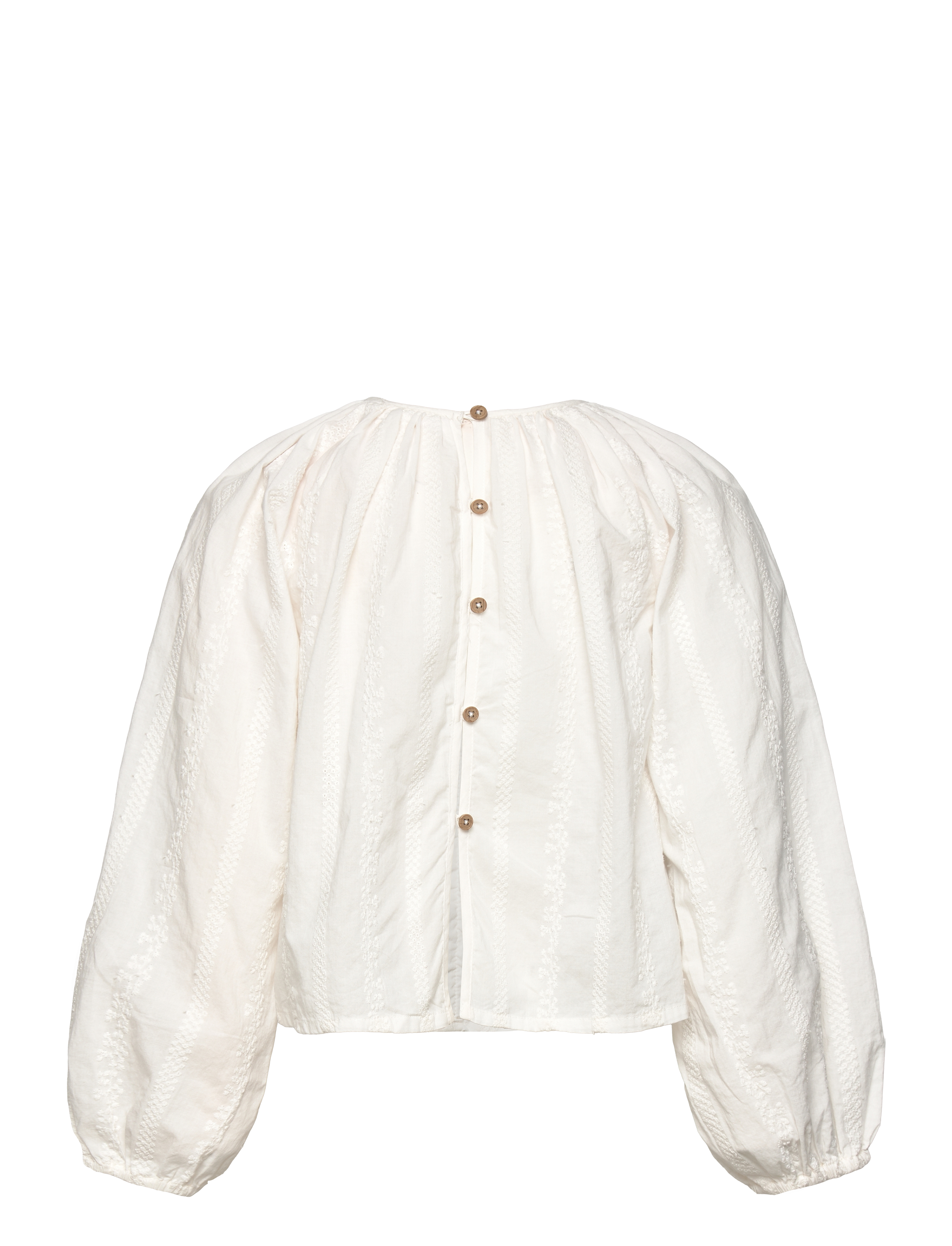 Mango - Cotton blouse with embroidered details - white - 1