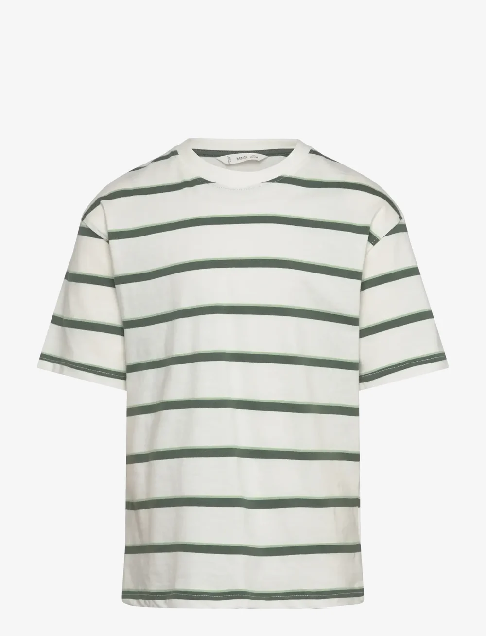 Mango - Striped short-sleeved t-shirt - kurzärmelige - green - 0