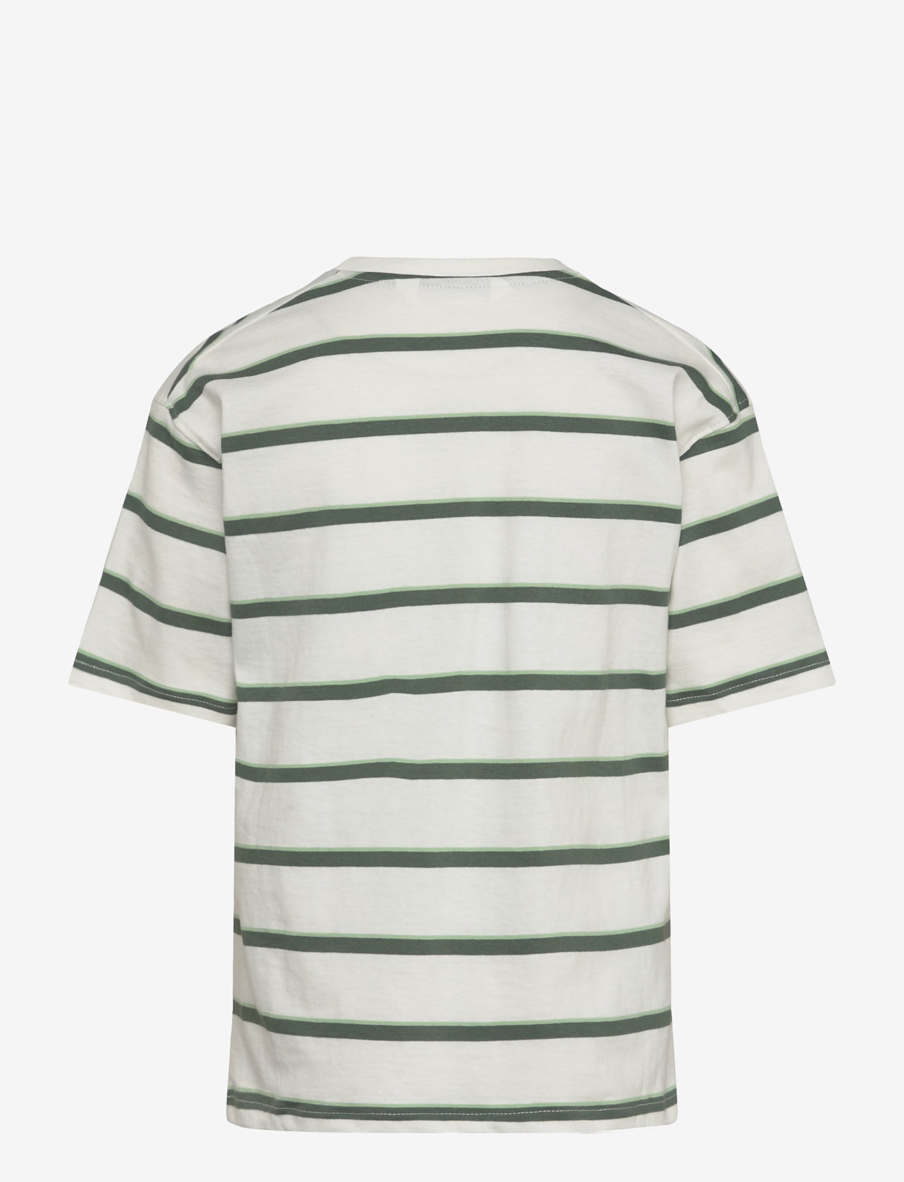 Mango - Striped short-sleeved t-shirt - green - 1