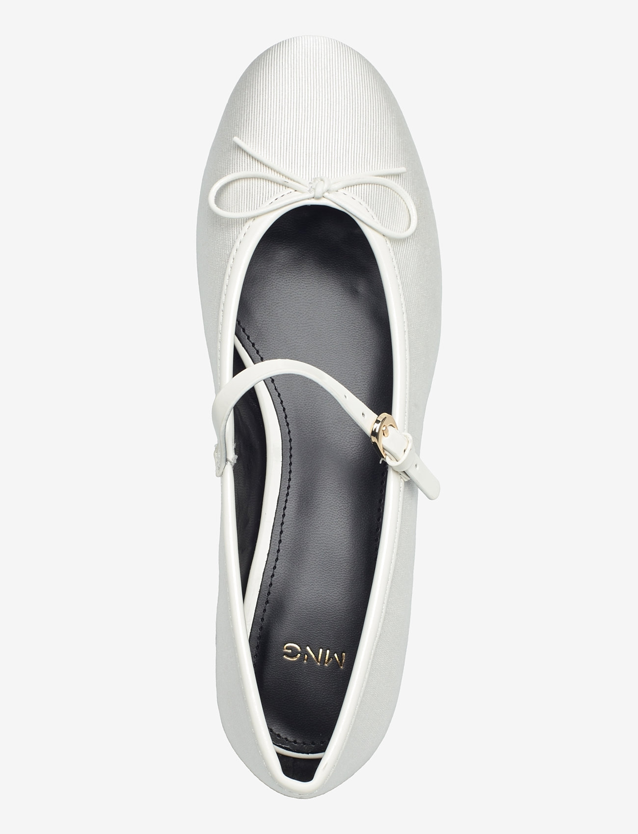 Mango - Ballerinas with strip and bow detail - konfirmationstøj - white - 3