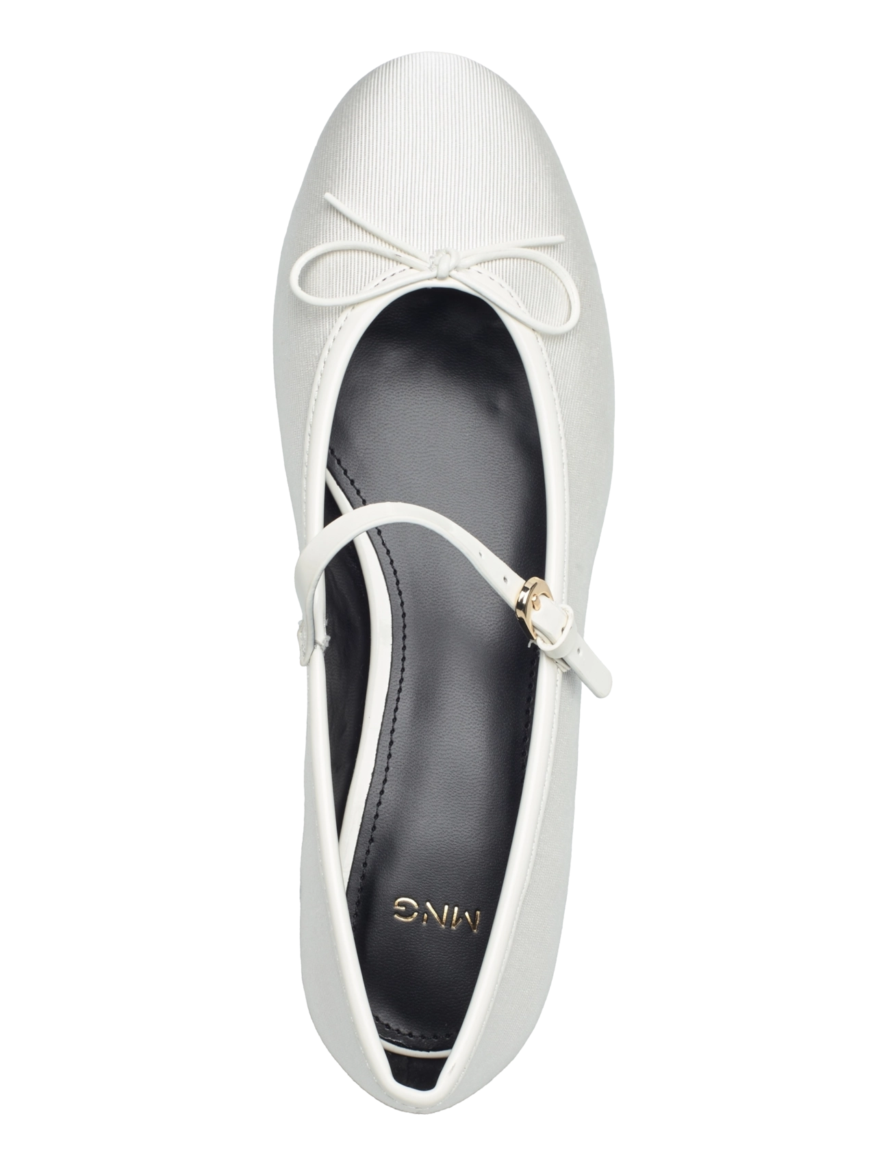 Mango - Ballerinas with strip and bow detail - kvinnor - white - 3