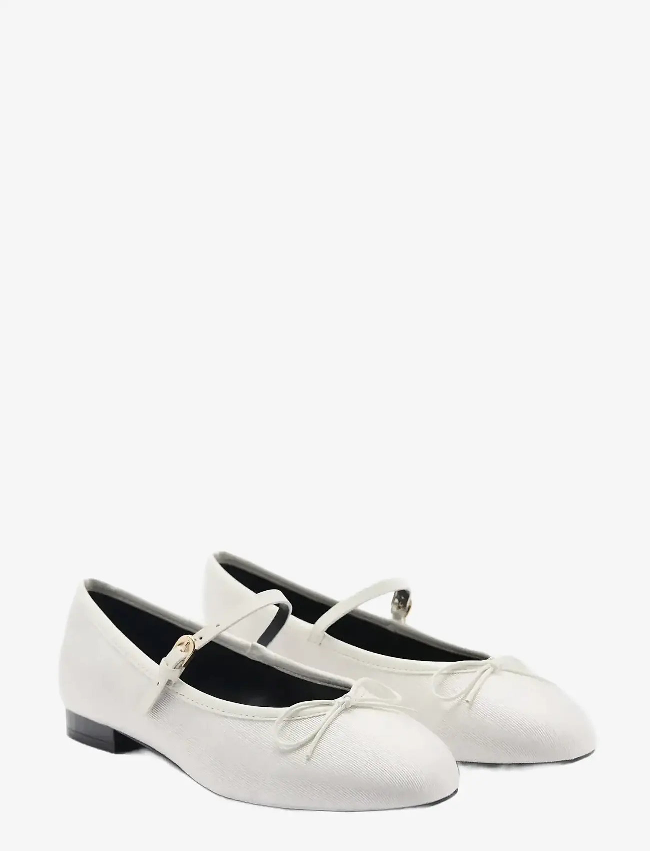 Mango - Ballerinas with strip and bow detail - konfirmationstøj - white - 5