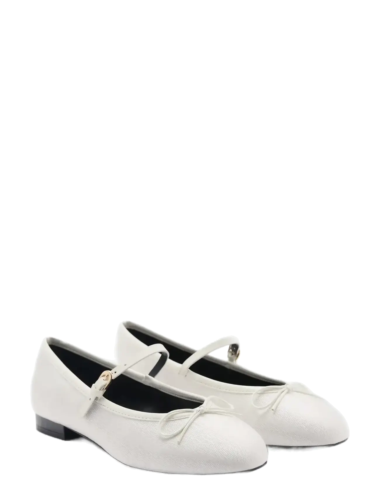 Mango - Ballerinas with strip and bow detail - kvinnor - white - 5