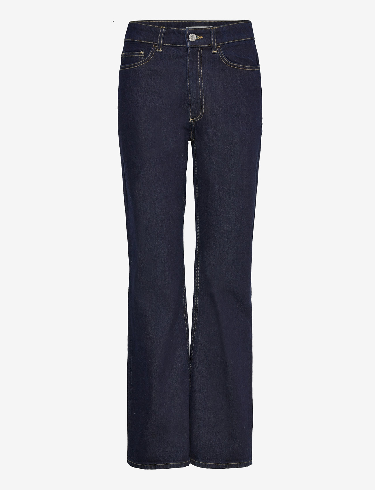 Mango - High-waisted straight-fit rinse-wash jeans - straight jeans - open blue - 1