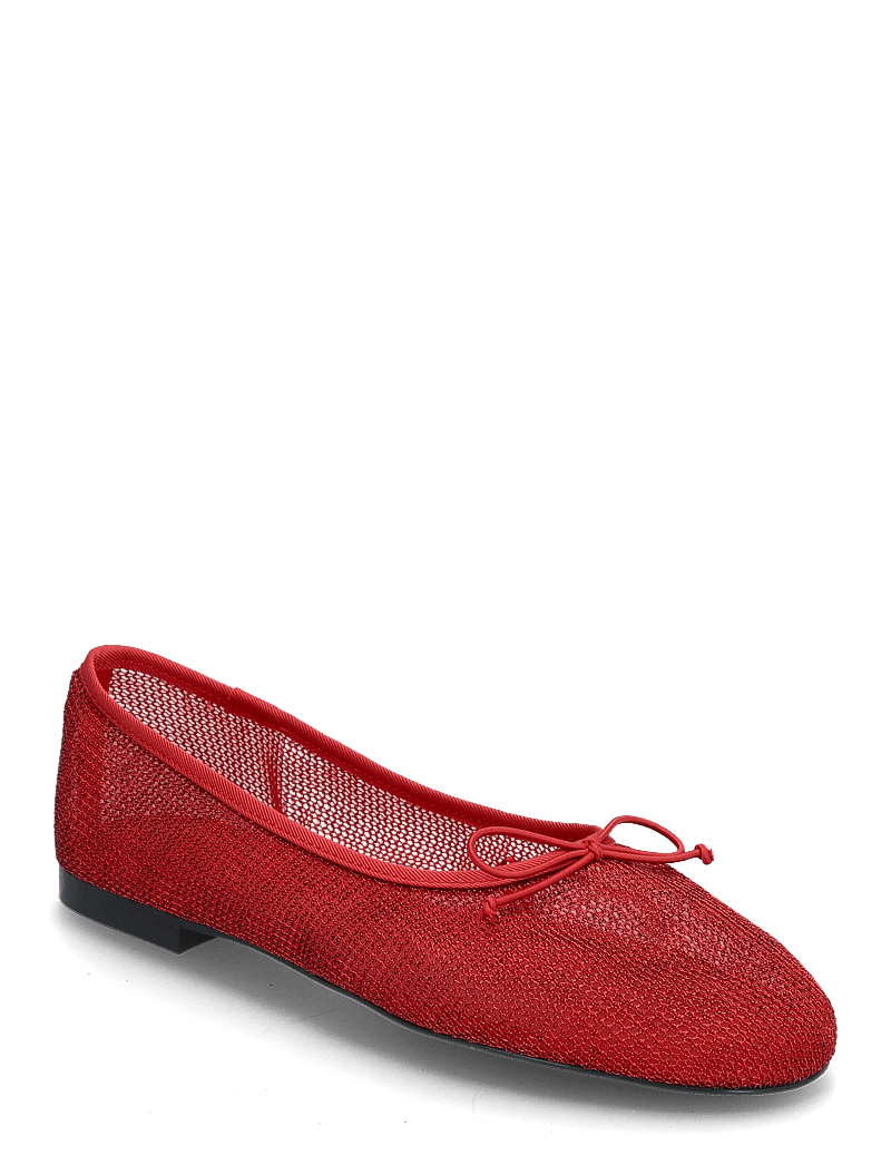 Mango - Mesh ballerina flats with bow - speciella tillfällen - red - 0