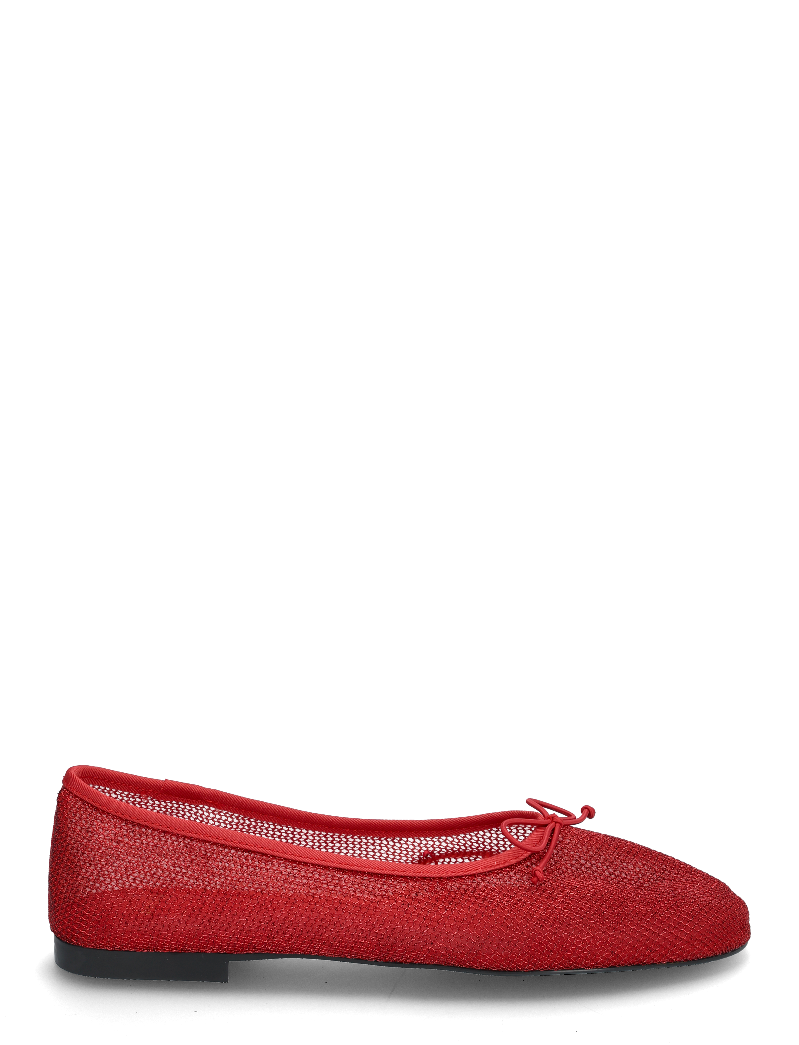 Mango - Mesh ballerina flats with bow - red - 1