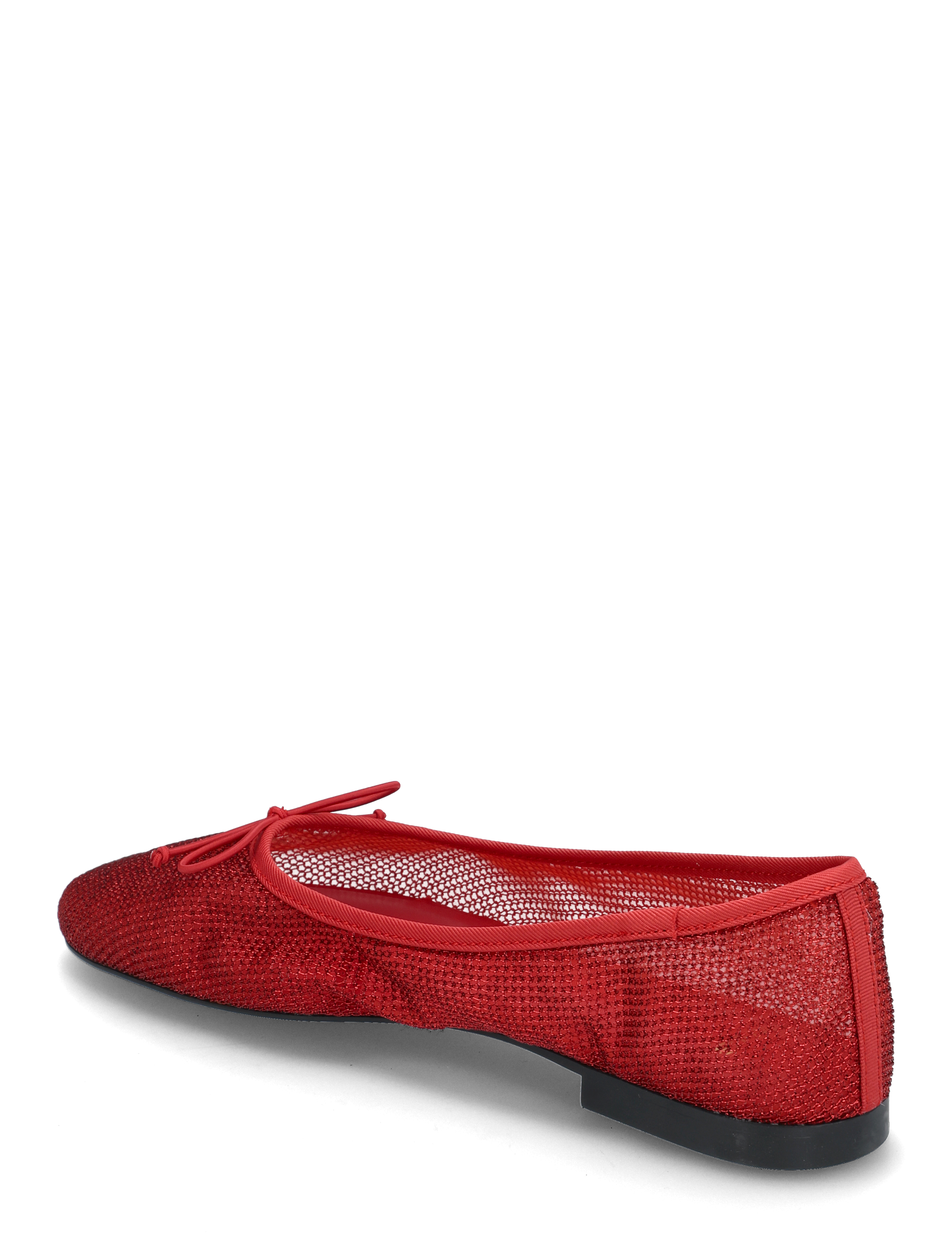 Mango - Mesh ballerina flats with bow - red - 2