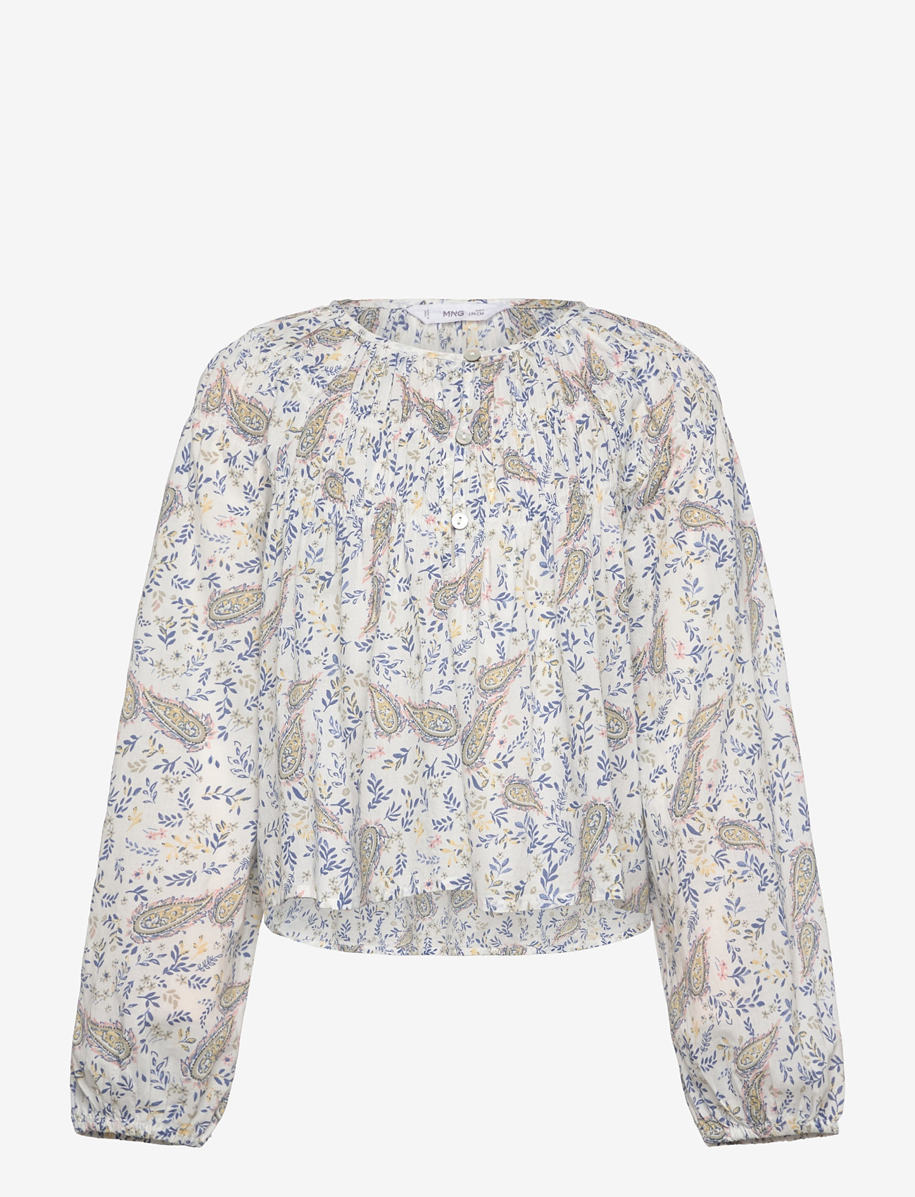 Mango - Paisley print blouse - blusen & tuniken - white - 0
