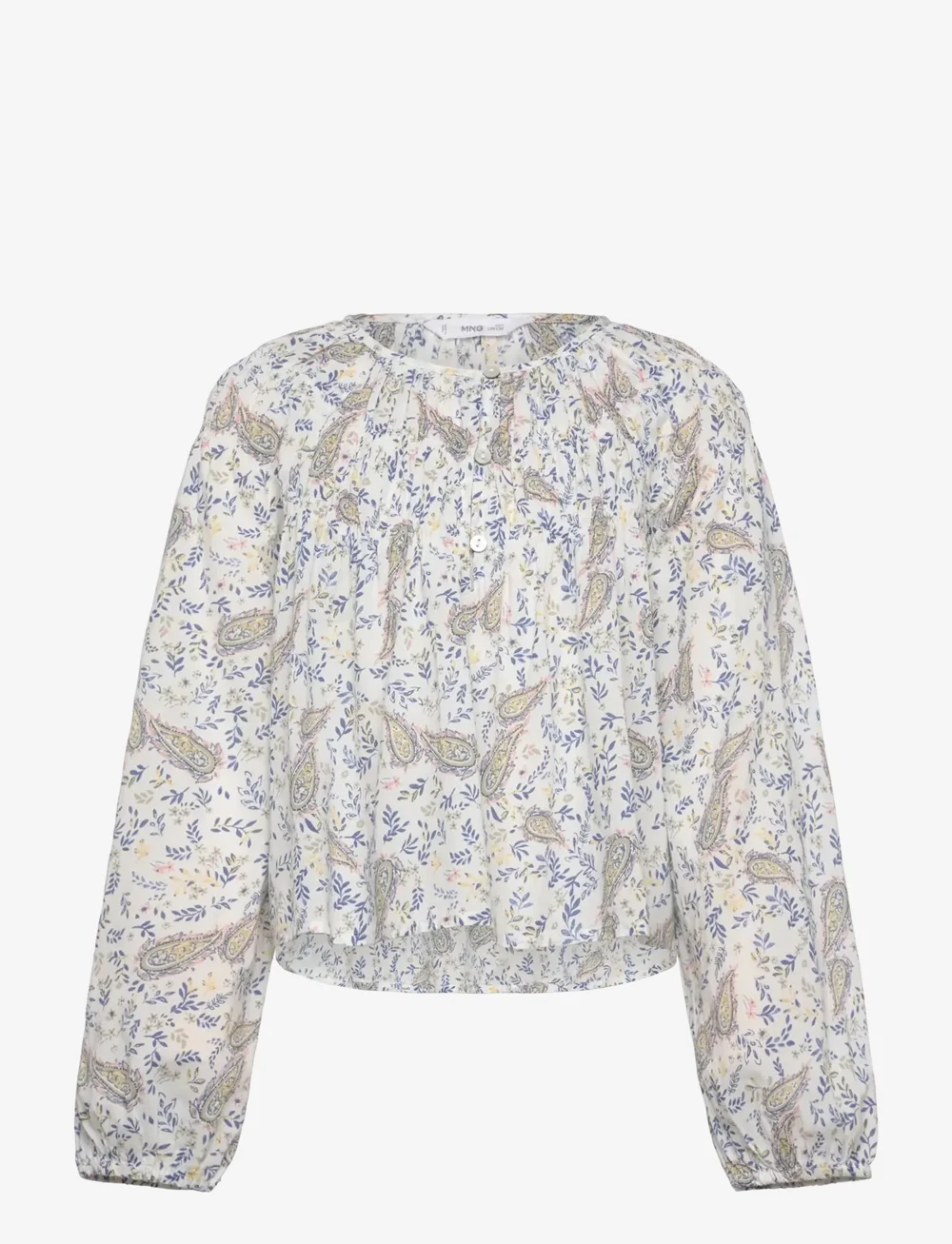 Mango - Paisley print blouse - blusar & tunikor - white - 0